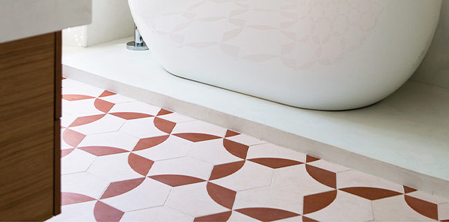 bathroom-floor-hexagon-pink-red-cement-tiles