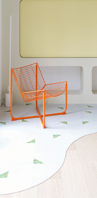 white-marbled-green-corners-cement-tile-living-room-floor